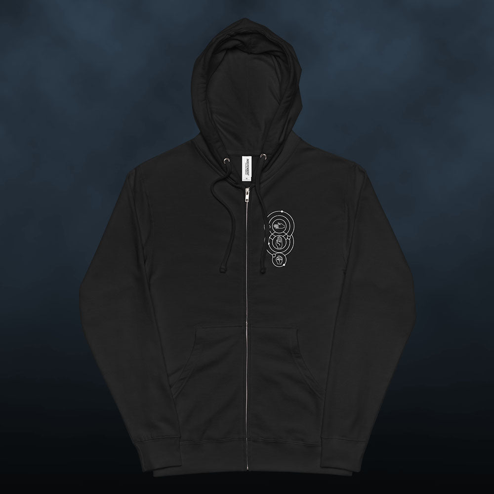 Mortis - Unisex fleece zip up hoodie