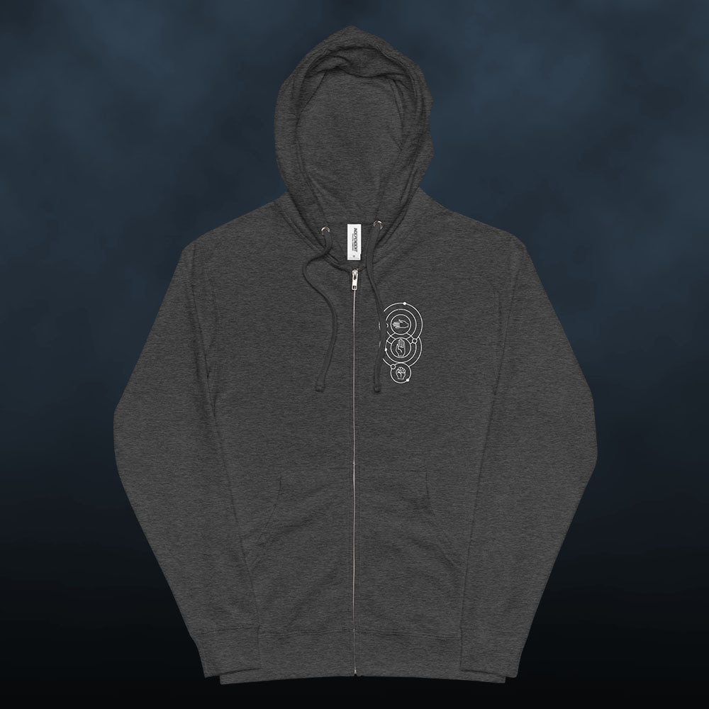Mortis - Unisex fleece zip up hoodie