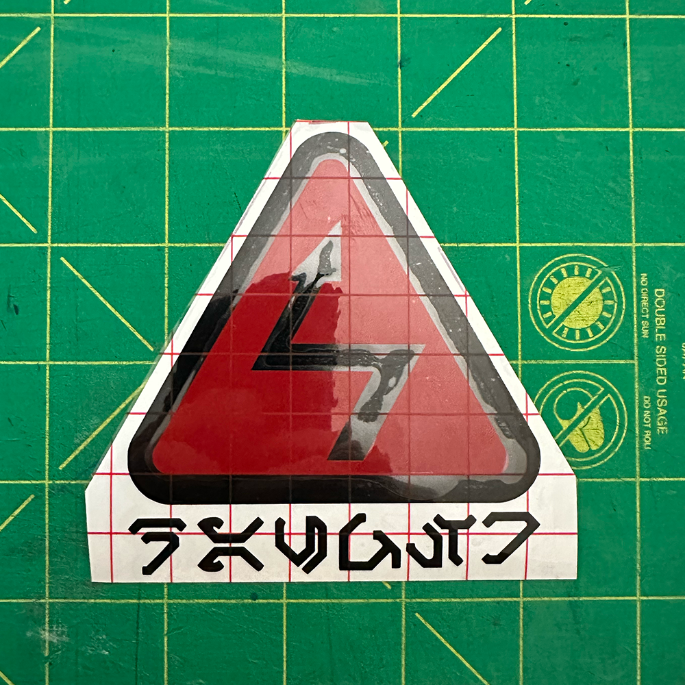 Danger Red Vinyl Sticker
